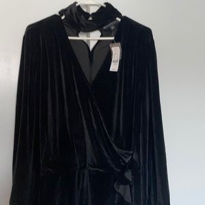 New York and Company velvet blouse